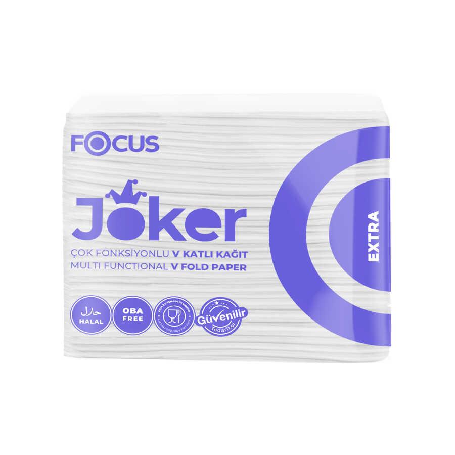 Focus Extra Joker V Katlı Tuvalet Kağıdı (250 mt x 30 Paket) (1 Koli)