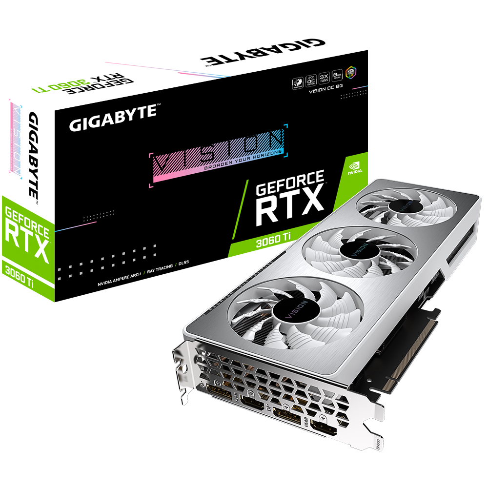 GIGABYTE GV-N306TVISION OC-8GD 8GB RTX3060Ti LHR DP HDMI 256BİT