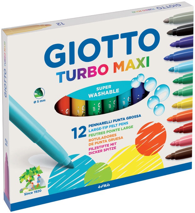 GIOTTO KEÇELİ KALEM TURBO MAXI 12 RENK 454000- 