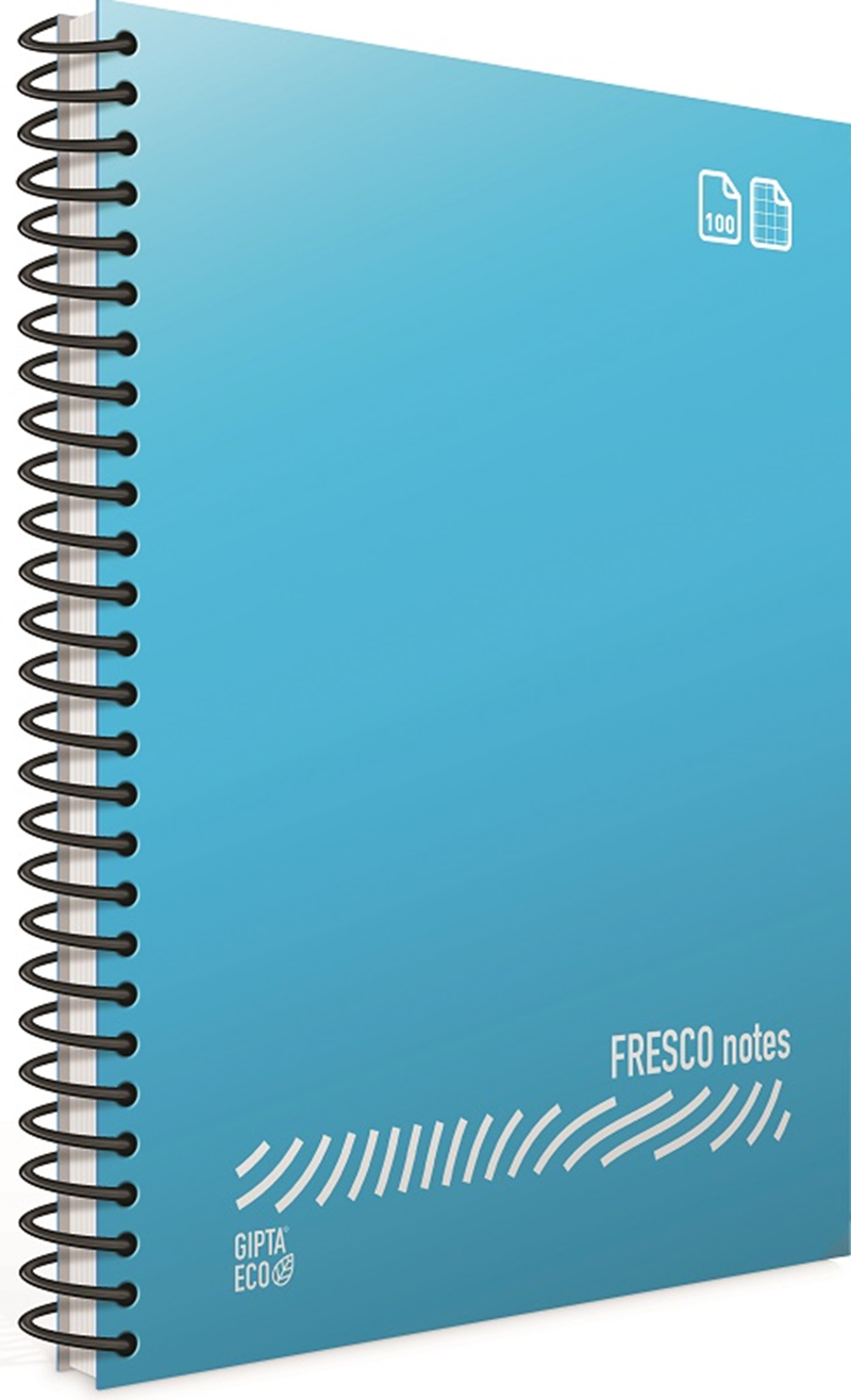 GIPTA DEFTER EKO FRESCO A4 SPİRALLİ PP KAPAK 60 YP. KARELİ 4931- 