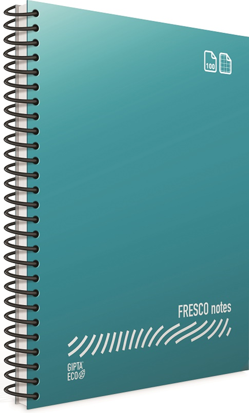 GIPTA DEFTER EKO FRESCO A4 SPİRALLİ PP KAPAK 80 YP. KARELİ 4900- 