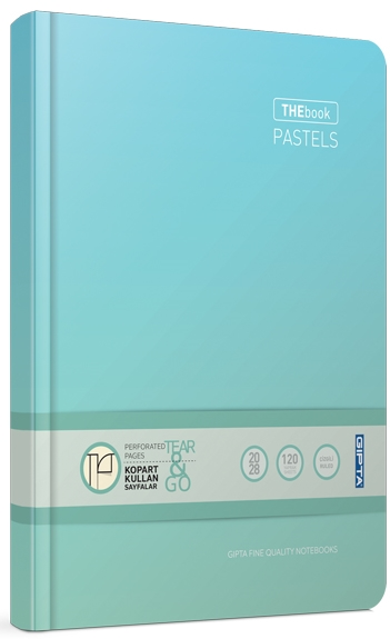 GIPTA DEFTER THEBOOK PASTELS 20x28 İPLİK DİKİŞLİ SERT KAPAK 200 YP. ÇİZGİLİ 3304- 