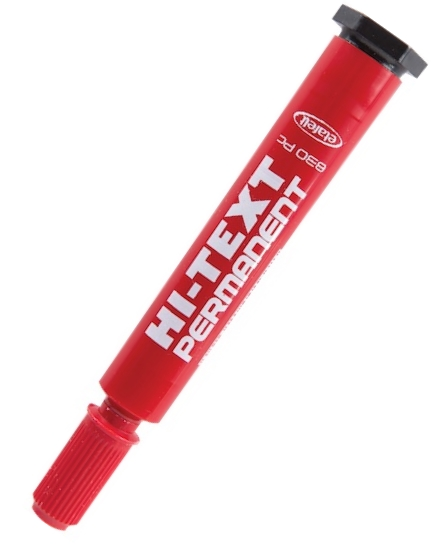 HI-TEXT PERMANENT MARKER KESİK UÇLU 830PCK KIRMIZI- 