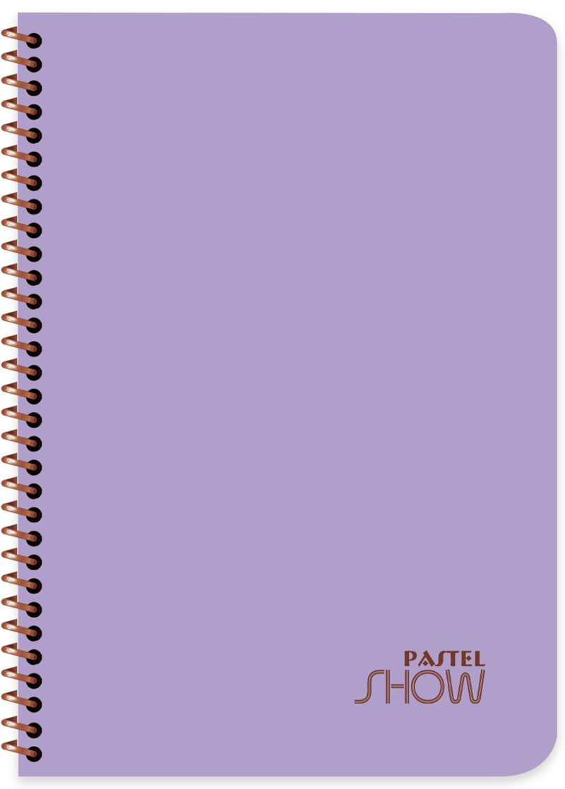 KESKİN DEFTER PASTEL SHOW A4 SPİRALLİ PP KAPAK 96 YP ÇİZGİLİ 324431-99 