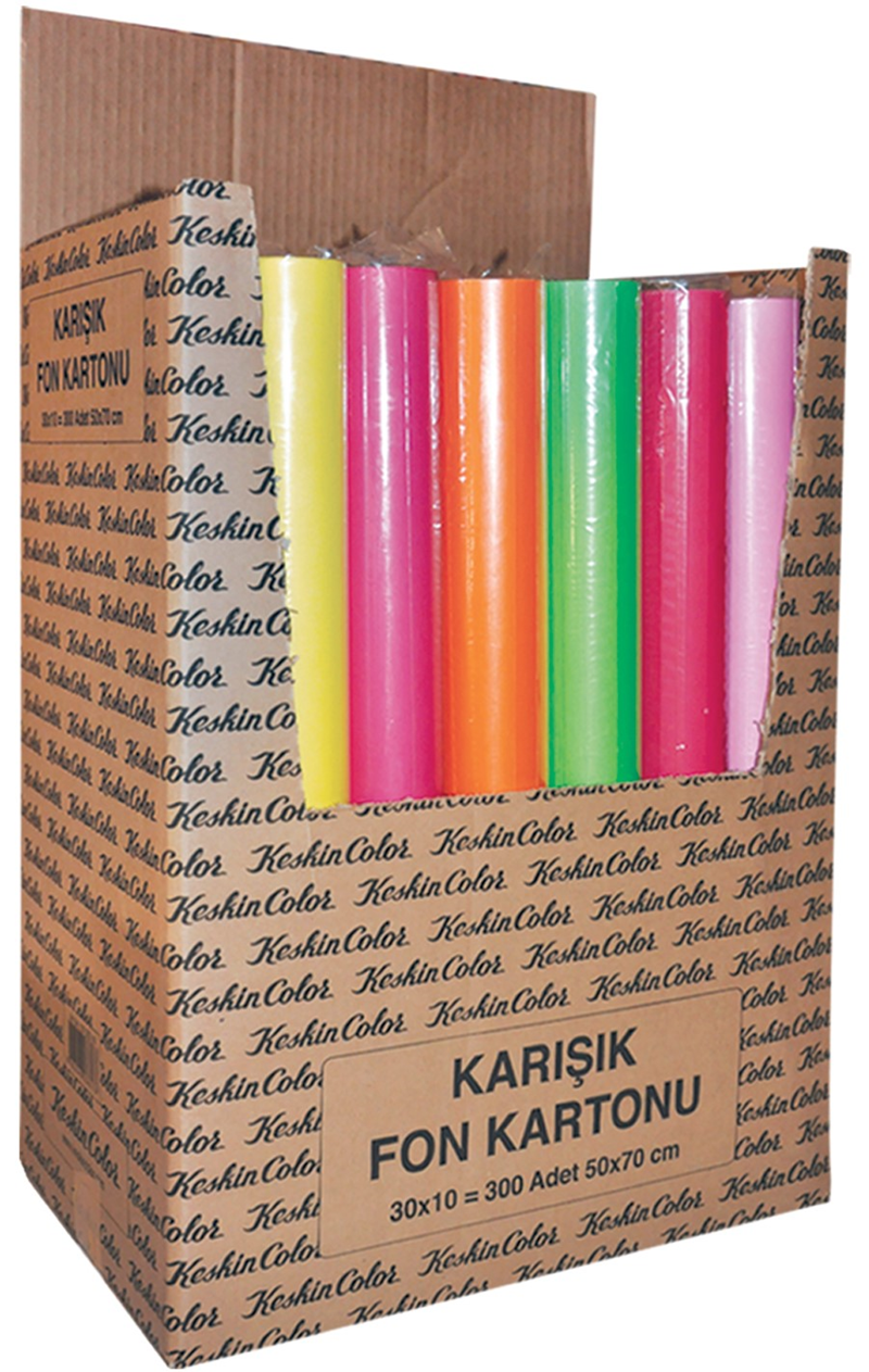 KESKİN FON KARTONU 25X35 110 GR 10 LU KARIŞIK POŞETLİ 201300-99- 