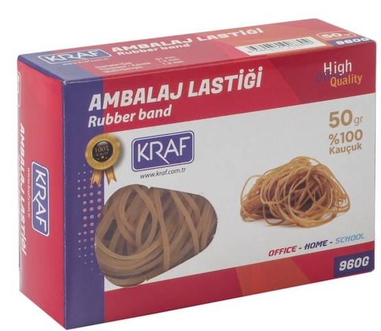 KRAF AMBALAJ LASTİĞİ %100 KAUÇUK 50g 960G- 