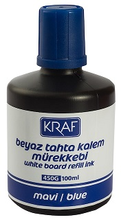 KRAF BEYAZ TAHTA KALEM MÜREKKEBİ 100ml 450G MAVİ- 