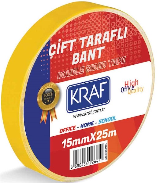 KRAF ÇİFT TARAFLI BANT 15MMX25M 2515G- 