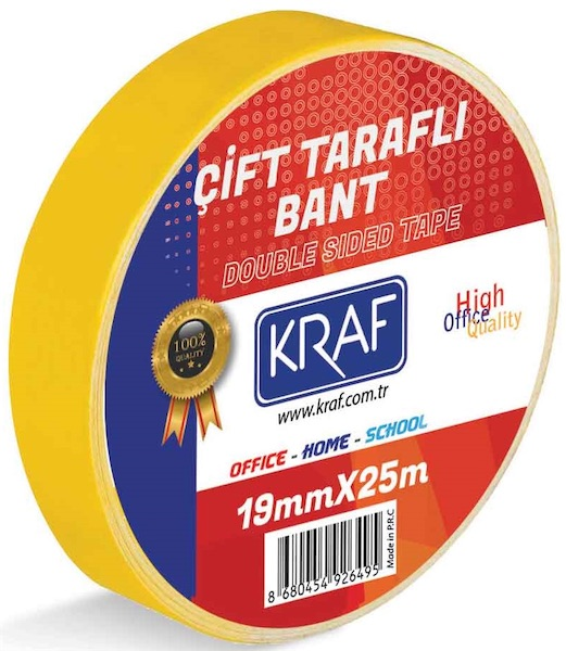 KRAF ÇİFT TARAFLI BANT 19MMX25M 2519G- 