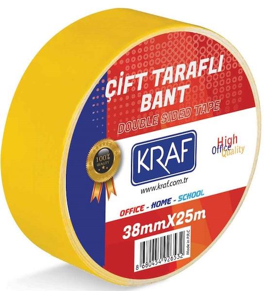 KRAF ÇİFT TARAFLI BANT 38MMX25M 2538G- 