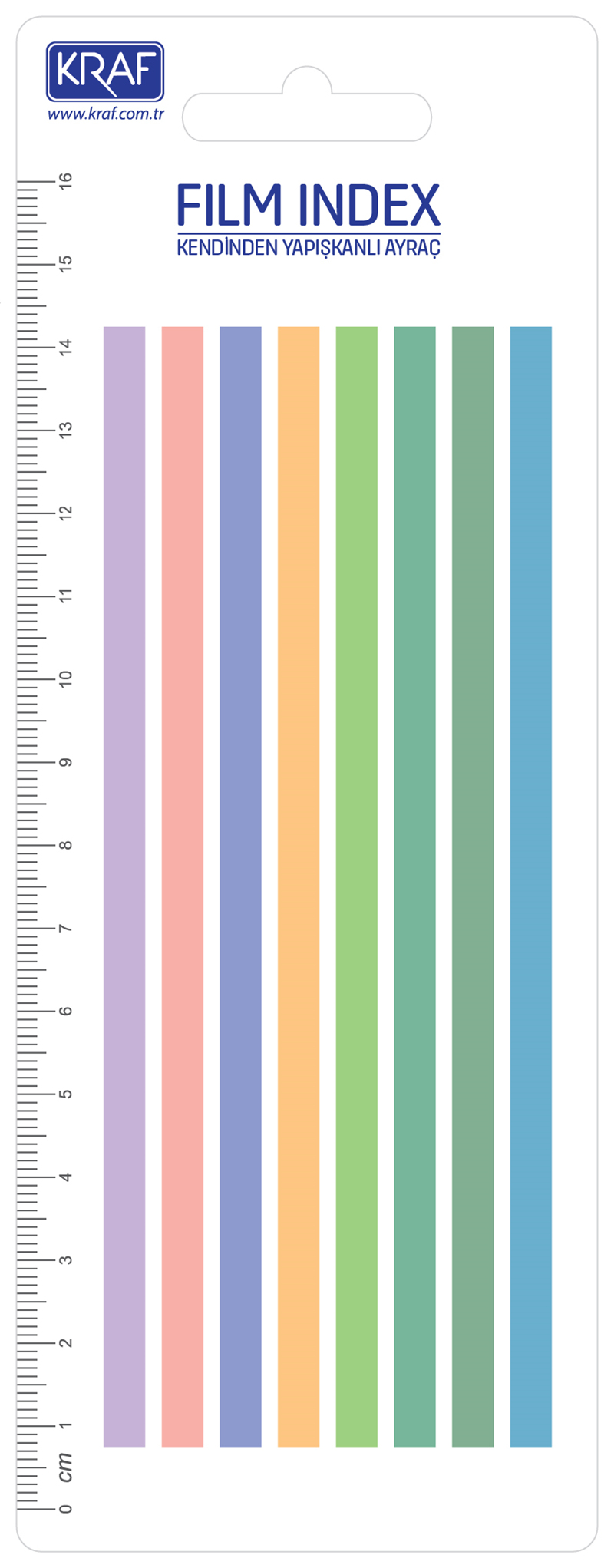 KRAF INDEX FILM (PP) 5x135MM 8 RENK X 20YP BRIGHT COLOR 85135-1 - 