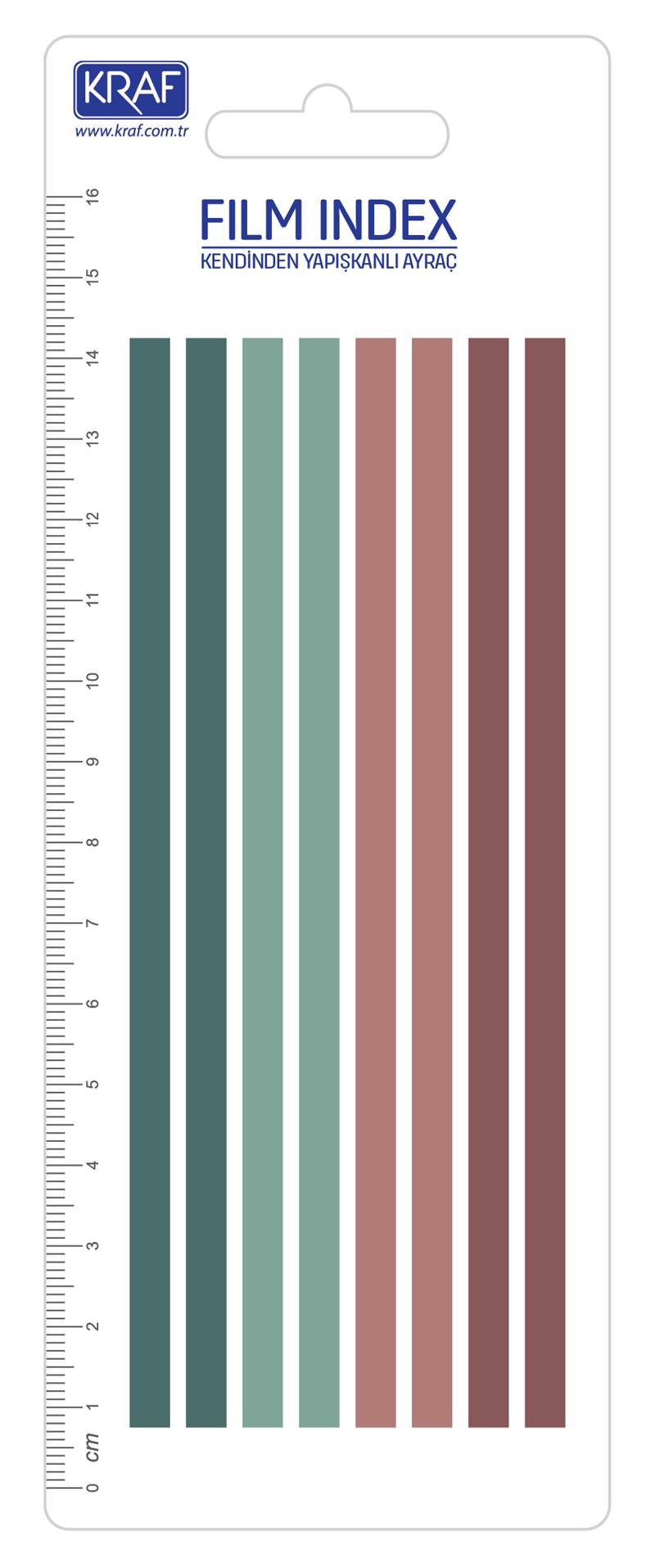 KRAF INDEX FILM (PP) 5x135MM 8 RENK X 20YP MORANDI COLOR 85135-2- 