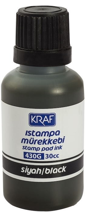 KRAF ISTAMPA MÜREKKEBİ 30CC SİYAH 430G- 