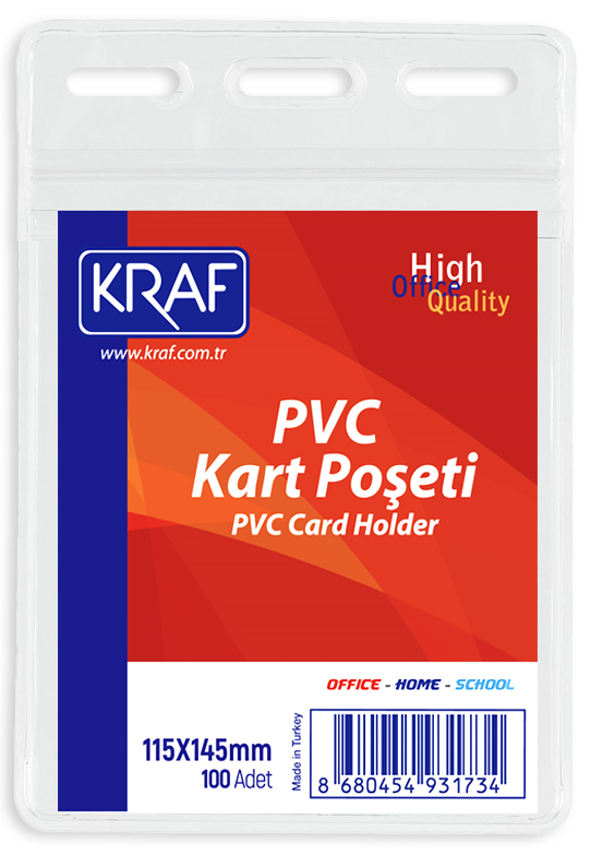 KRAF KART POŞETİ PVC 115x145 MM 100 LÜ- 