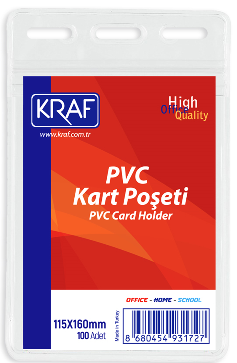 KRAF KART POŞETİ PVC 115x160 MM 100 LÜ- 