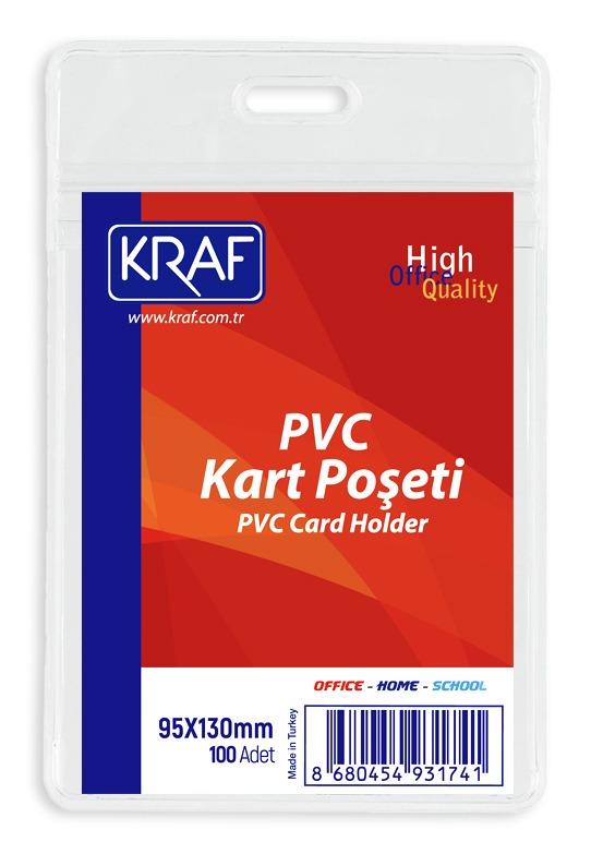 KRAF KART POŞETİ PVC 95x130 MM 100 LÜ- 