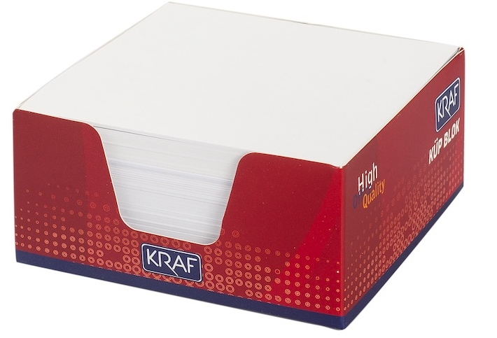 KRAF KÜP BLOK BEYAZ 9x9cm 116G - 