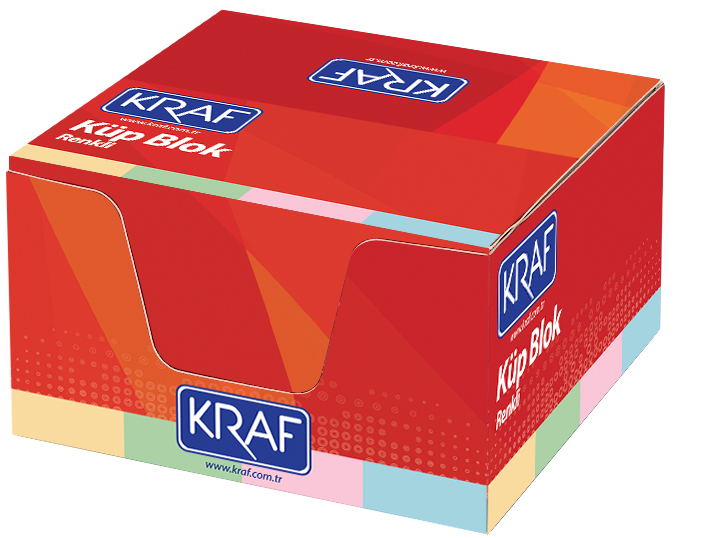 KRAF KÜP BLOK RENKLİ 8x8 Cm. 117G- 