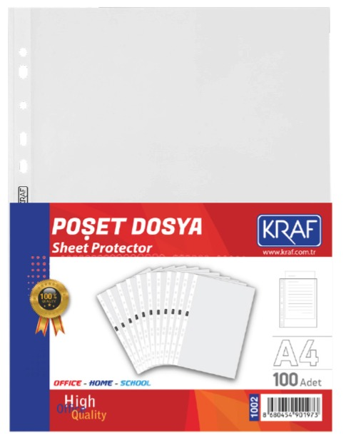 KRAF POŞET DOSYA A4 XL 100 LÜ 1002 - 