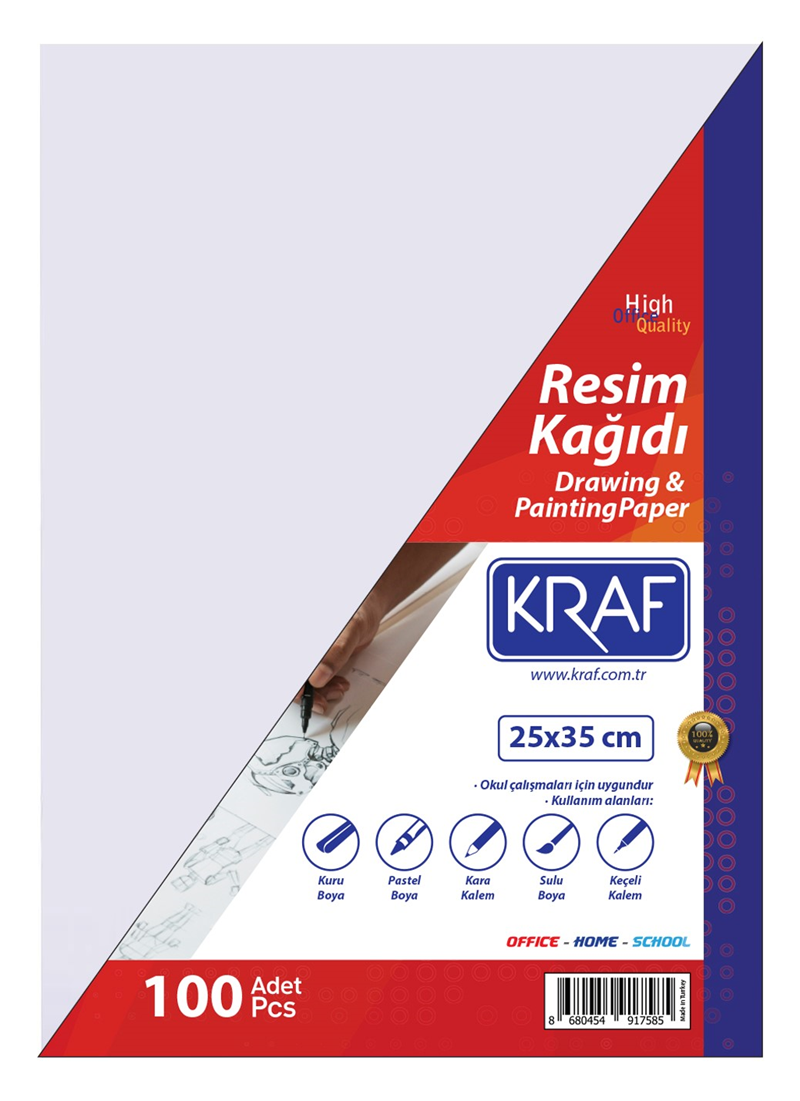 KRAF RESİM KAĞIDI 25x35 100 LÜ- 