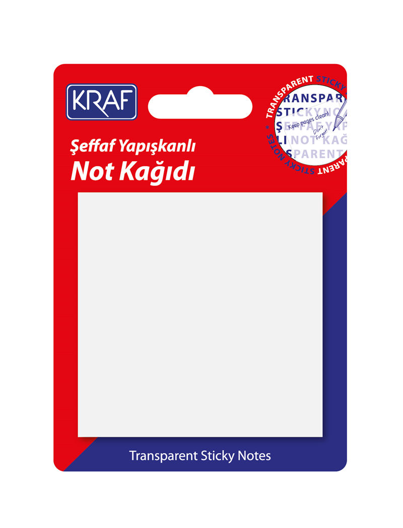 KRAF YAPIŞKANLI NOT KAĞIDI 76x76 50 YP ŞEFFAF 7676TR - 