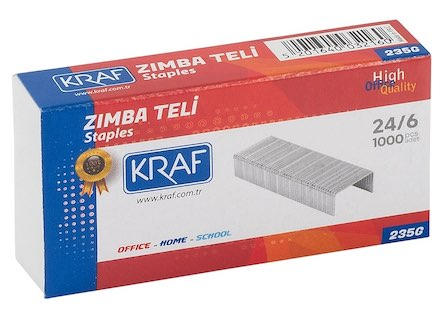 KRAF ZIMBA TELİ 24/6 BEYAZ 1000 Lİ 235G- 