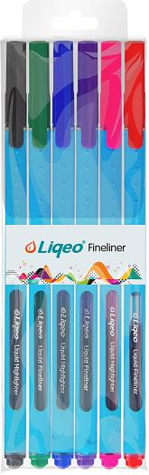 LIQEO FINELINER KALEM 6 LI F-8027-6PVC- 