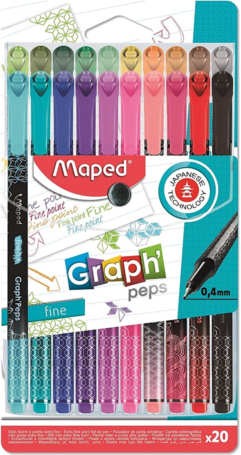 MAPED FINELINER DESENLİ 20 Lİ KARIŞIK 749051- 