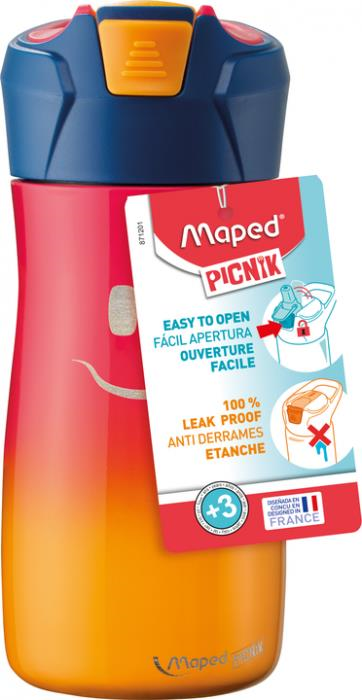 MAPED MATARA PICNIK 430 ML ÇELİK GÜLEN YÜZ PEMBE 871201- 