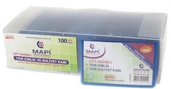 MAPİ KART KABI ÇİFT HAZNELİ LACİVERT 100 LÜ 9101262- 