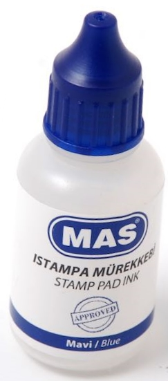 MAS ISTAMPA MÜREKKEBİ 20 ML MAVİ 463- 