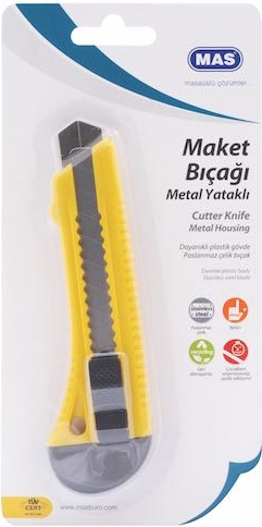 MAS MAKET BIÇAĞI GENİŞ METAL AĞIZLI 566- 