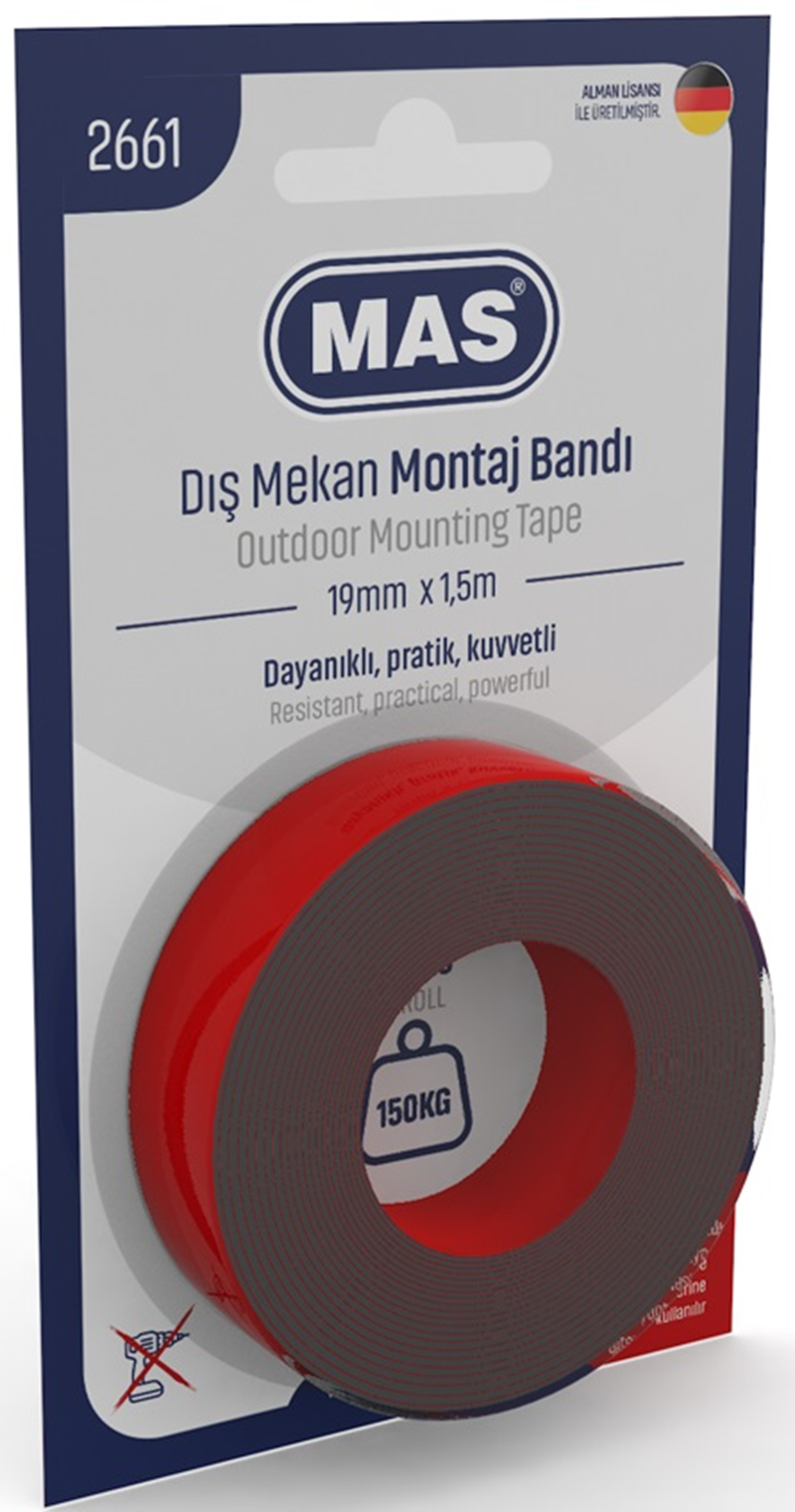 MAS MONTAJ BANDI DIŞ MEKAN GÜÇLÜ 19MM X 1,5M 2661- 