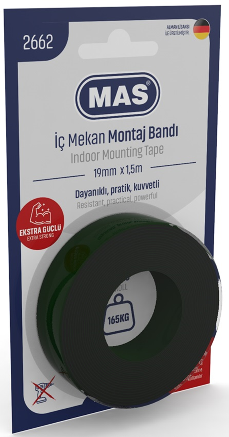 MAS MONTAJ BANDI İÇ MEKAN EXTRA GÜÇLÜ 19MM X 1,5M 2662- 