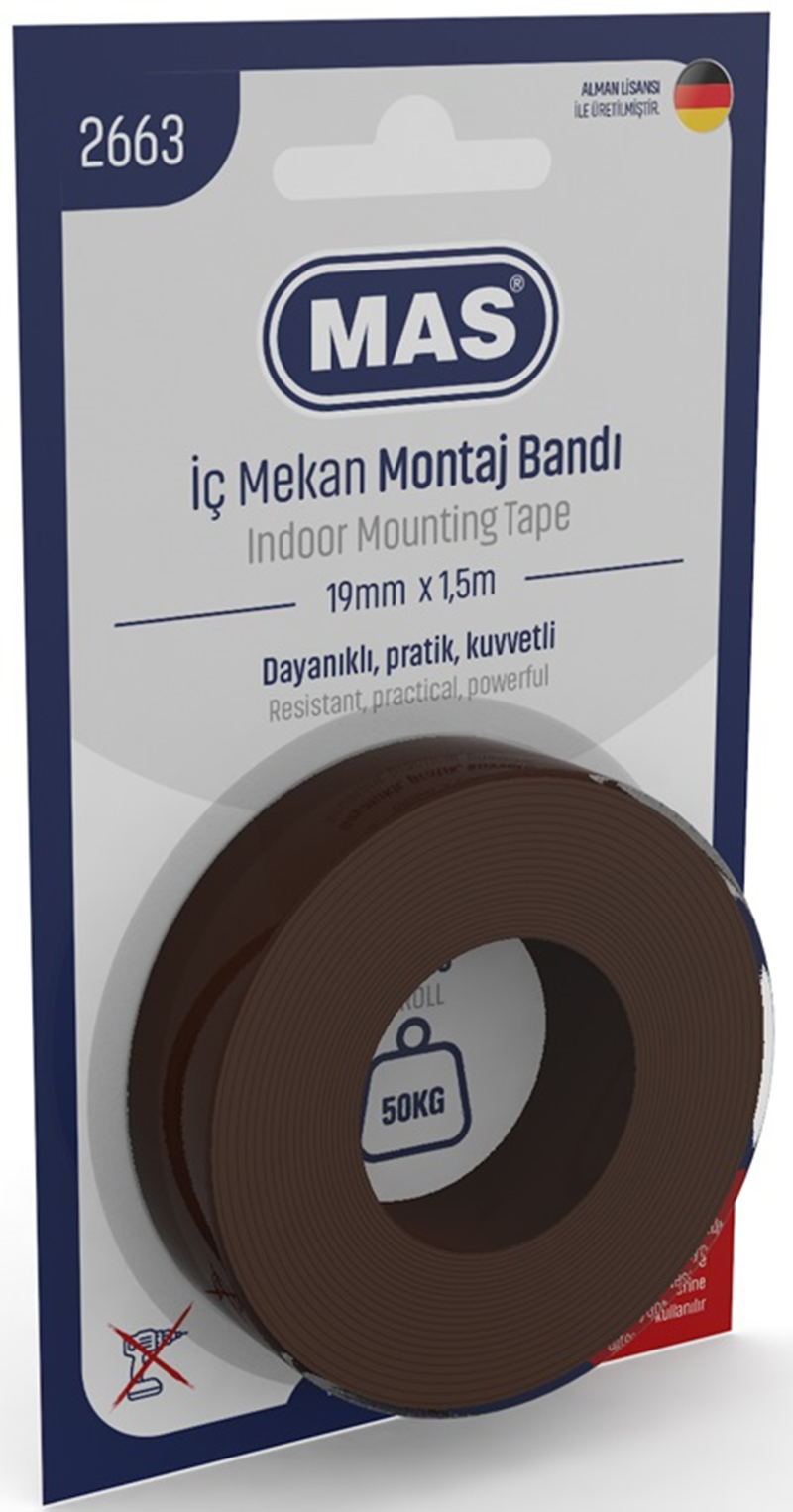 MAS MONTAJ BANDI İÇ MEKAN GÜÇLÜ 19MM X 1,5M 2663- 