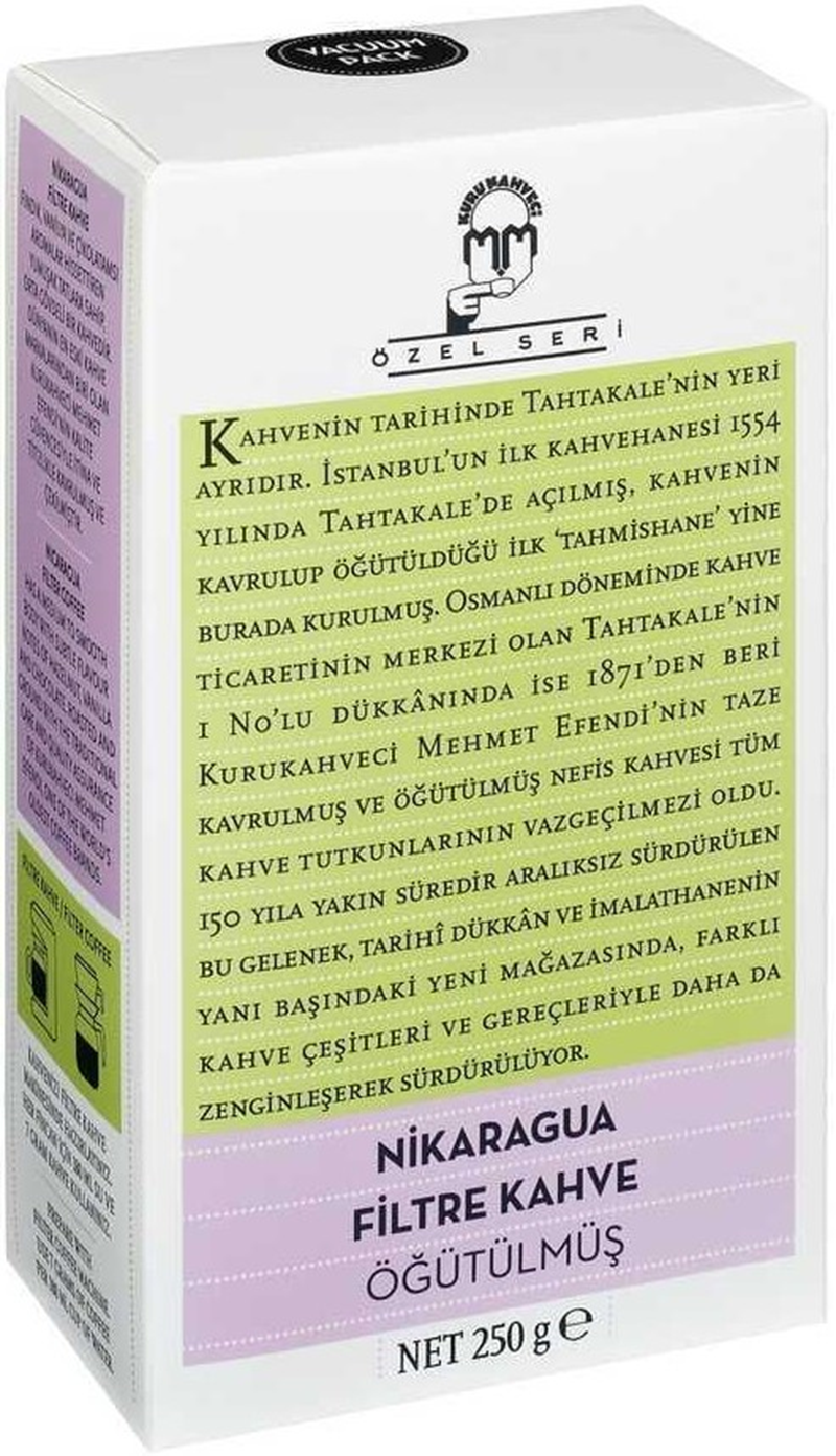 MEHMET EFENDİ FİLTRE KAHVE NIKARAGUA 250g ÖZEL SERİ- 