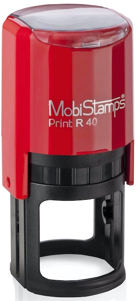 MOBİSTAMPS KAŞE YUVARLAK R-40 KIRMIZI KEÇELİ- 