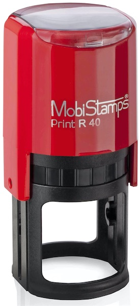 MOBİSTAMPS KAŞE YUVARLAK R-40 MAVİ KEÇELİ- 