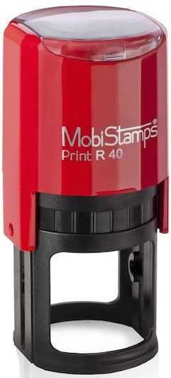 MOBİSTAMPS KAŞE YUVARLAK R-40 SİYAH KEÇELİ- 