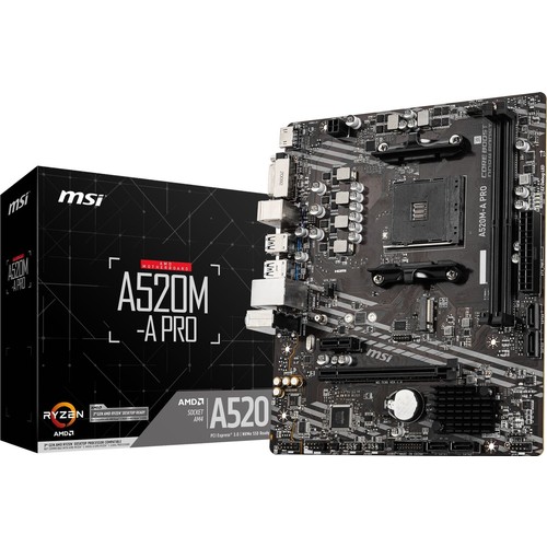 MSI A520M-A PRO DDR4 4600/1866Mhz M.2 M.ATX AM4