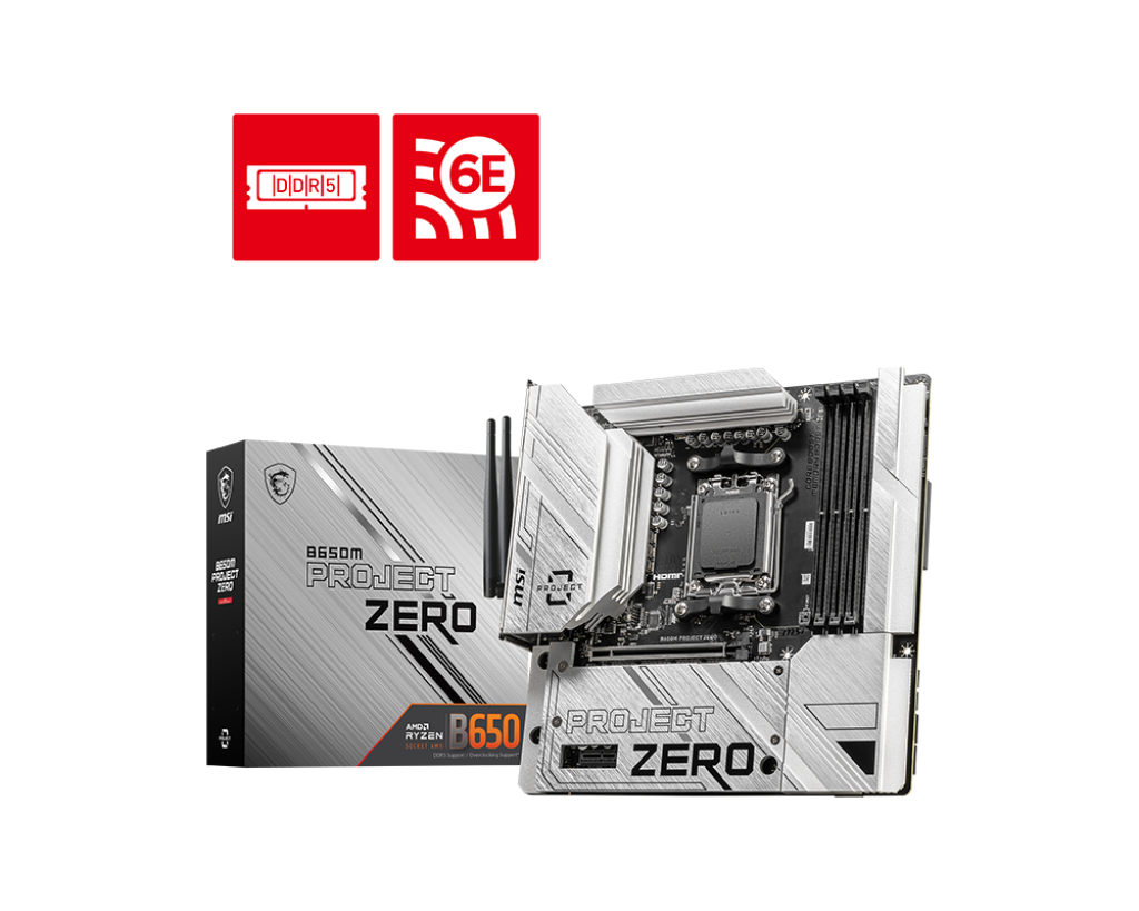 MSI B650M PROJECT ZERO AM5 DDR5 7600MHZ