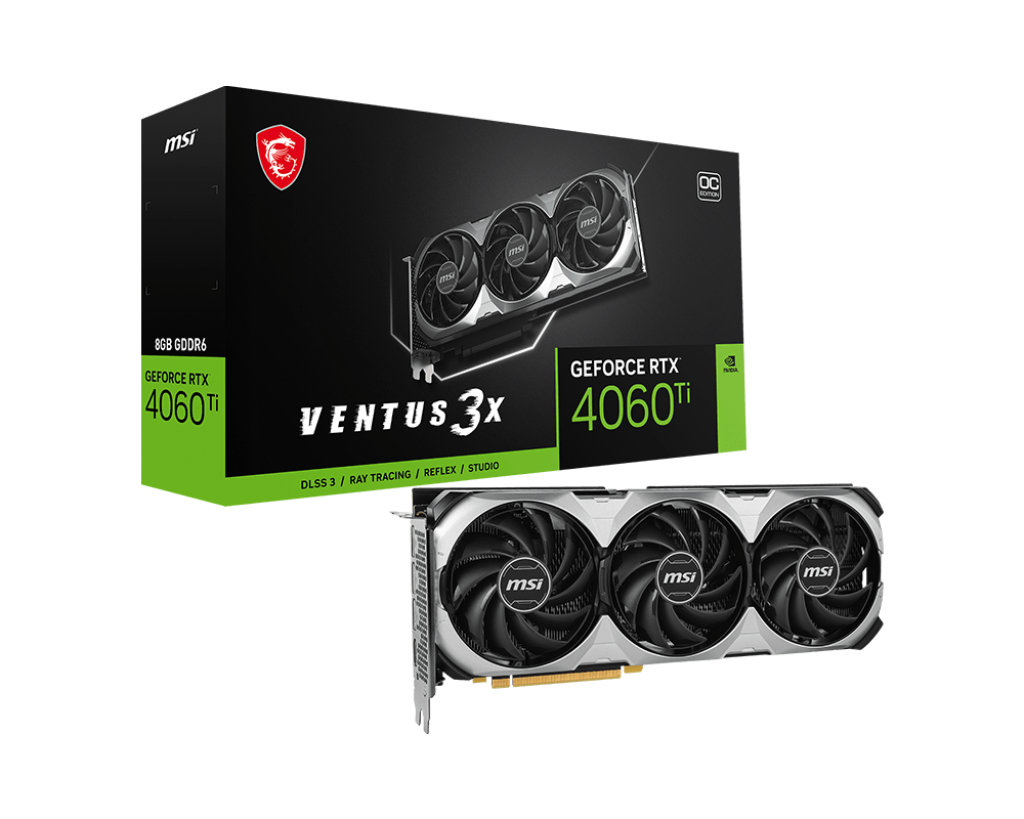 MSI GEFORCE RTX 4060 TI VENTUS 3X E 8G OC 128BIT