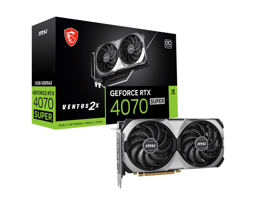 MSI GEFORCE RTX 4070 SUPER 12G VENTUS 2X OC 12GB GDDR6X 3XDP HDMI 192BİT