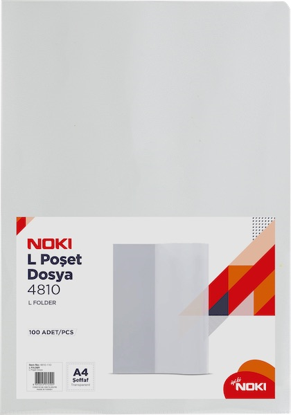 NOKİ L POŞET DOSYA ŞEFFAF 100 LÜ 4810-110- 