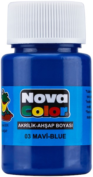 NOVA COLOR AKRİLİK BOYA ŞİŞE 30 CC MAVİ NC-171 - 