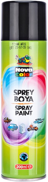 NOVA COLOR SPREY BOYA 200 ML SİYAH NC-805- 