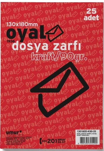 OYAL ZARF DOSYA 13x18 90GR KRAFT 30004115- 