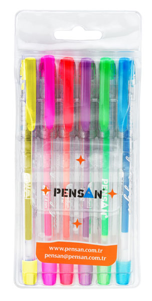 PENSAN JEL KALEM MY-KING 2227 NEON 6 LI SET- 