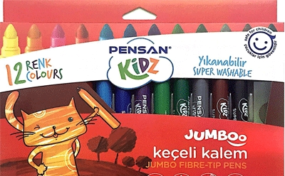 PENSAN KEÇELİ KALEM 12 Lİ KIDZ JUMBO 99040- 