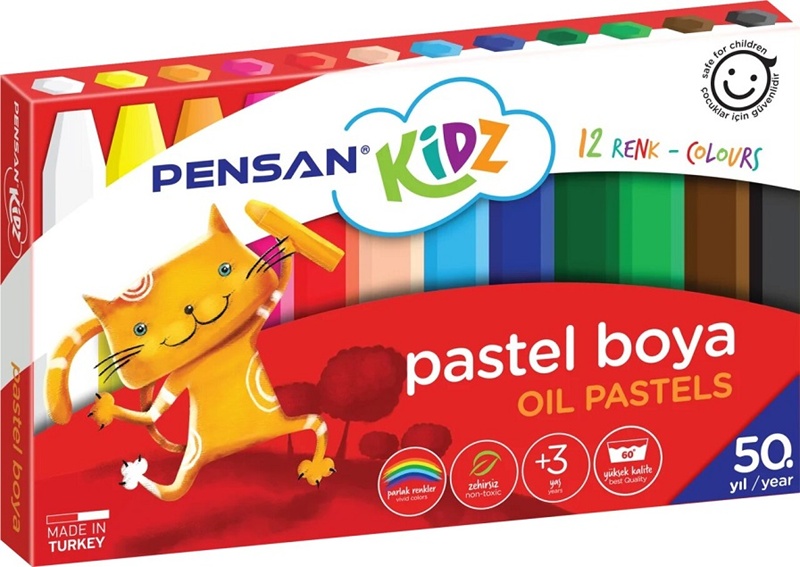 PENSAN PASTEL BOYA KIDZ 12 RENK 98060PB1- 